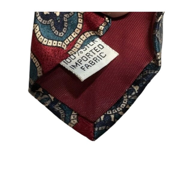 Gant Limited Edition Floral Pattern Silk Tie Red & Navy - Picture 6 of 6